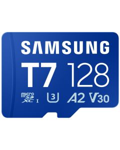 Samsung T7/Micro SDXC/128GB/UHS-I U3 / Class 10/Modrá + Adaptér
