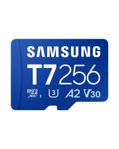 Samsung T7/Micro SDXC/256GB/UHS-I U3 / Class 10/Modrá + Adaptér