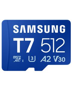 Samsung T7/Micro SDXC/512GB/UHS-I U3 / Class 10/Modrá + Adaptér