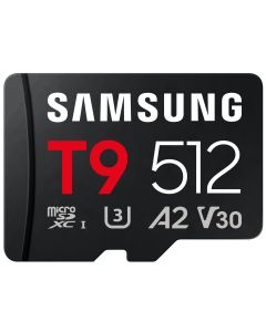 Samsung T9/Micro SDXC/512GB/UHS-I U3 / Class 10/+ Adaptér/Černá + Adaptér