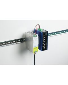DIGITUS 24 V DC, 5 A, 120 W, AC-DC, Průmyslový napájecí zdroj pro montáž na DIN lištu, kovové pouzdro
