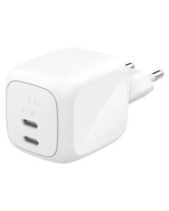 Belkin BOOST CHARGE™ PRO Duální 67W USB-C Power Delivery GaN PPS nástěnná nabíječka, bílá