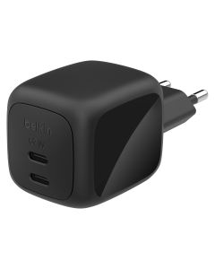 Belkin BOOST CHARGE™ PRO Duální 67W USB-C Power Delivery GaN PPS nástěnná nabíječka, černá
