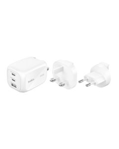 Belkin BOOST CHARGE™ PRO 100W 3-portová USB-C Power Delivery GaN PPS nástěnná nabíječka, bílá