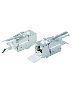 DATACOM Keystone RJ45 STP CAT6A (10Gbit ) SILVER