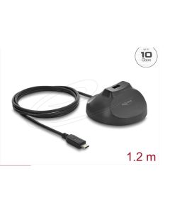 Delock Magnetická základna ze zásuvky USB Typ-A na zástrčku USB Type-C™, s dokovacím kabelem 10 Gbps, délky 1,2 m
