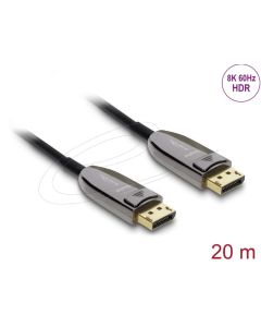 Delock Aktivní optický kabel DisplayPort 2.1 8K 60 Hz 40 Gbps 20 m