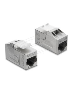 Delock Modul Keystone, spojka ze zásuvky RJ45 na zásuvku RJ45, Cat.6A stíněná