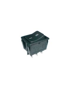 Solarmi Přepínač kolébkový 2pol./6pin ON-ON 250V/15A černý