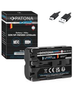 PATONA baterie pro foto Sony NP-FM500H 2250mAh Li-Ion Platinum USB-C nabíjení