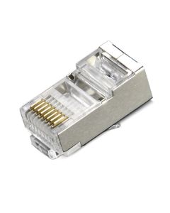 XtendLan Konektor STP RJ45 CAT5e, drát, stíněný, kulatý