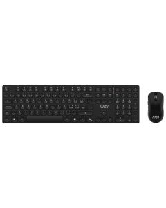 MSI set klávesnice s myší FORGE K210 Wireless Combo Black/ bezdrátový/ černý/ dobíjecí/ USB/ CZ+SK layout