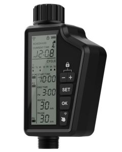 IMMAX NEO LITE SMART zavlažovací ventil, Wi-Fi, IP65, černý, TUYA