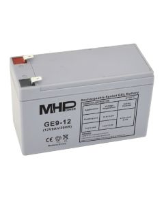MHPower GE9-12 Gelový akumulátor 12V/9Ah, Faston F2 - 6,3mm, Deep Cycle