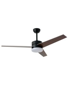 IMMAX NEO LITE VARIABLE SMART LED stropní svítidlo s ventilátorem 24W, Wi-Fi, TUYA, černo-hnědo-stříbrné