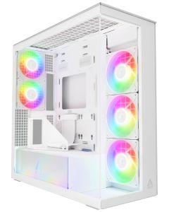 ARCTIC skříň Xtender / E-ATX / 2x120mm ARGB fan / 2xUSB / USB-C / vertical GPU kit / čiré sklo / bílá