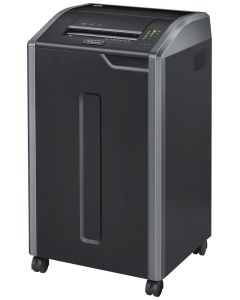 FELLOWES skartovač 425 i/ přímý řez 5,8 mm/ objem koše 114 l/ stupeň utajení P-2/ černý