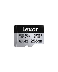 Lexar 256GB H-P Silver Plus microSDXC s adp C10 A2