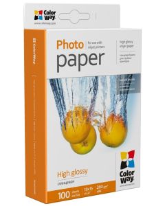 COLORWAY fotopapír/ high glossy 260g/m2, 10x15/ 100 kusů