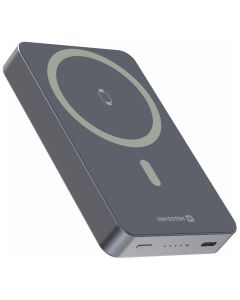 Swissten Power Bank Fusion 10000 mAh S Nabíjením Apple Watch (Kompatibilní S Magsafe) Stříbrná