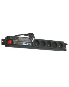 ACAR 19" rozvodný panel 5x 230V, ČSN, kabel 3m, přepěťová ochrana, filtr proti rušení, 2x pojistka