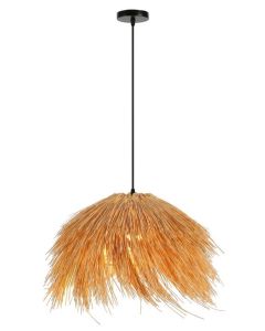 IMMAX BOHO NATURALEZA designové závěsné svítidlo, D55cm, E27, přírodní ratan