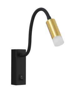 IMMAX GOAL designové nástěnné LED svítidlo, vypínač, 3W, černo-zlaté