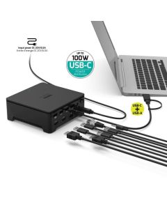 PORT CONNECT Dokovací stanice 100W 8v1 USB-C