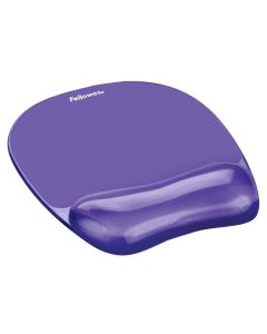 FELLOWES podložka pod myš a zápěstí CRYSTAL/ 230mm x 14mm x 202mm/ gelová/ fialová