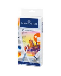 Akvarelové barvy Faber-Castell, 12 barev (9 ml)
