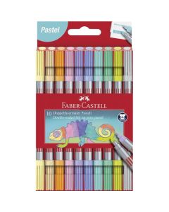 Oboustranné fixy Faber-Castell, sada 10 barev