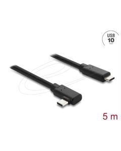 Delock Aktivní optický kabel USB 10 Gbps USB Type-C™, ze zástrčky na zástrčku, pravoúhlý, 5 m