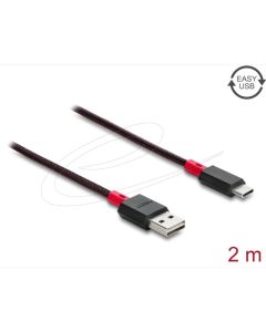 Delock Kabel EASY-USB 2.0 Typ-A samec na USB Type-C™ samec 2 m černý
