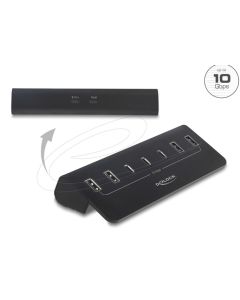 Delock USB 10 Gbps Hub se 3 porty USB Type-C™ a 4 porty USB Typ-A