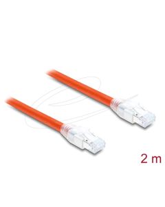 Delock Síťový kabel RJ45 Cat.8.1 S/FTP, 2 m, až 40 Gbps, oranžový