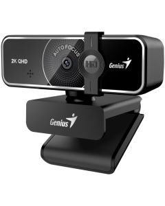 Genius FaceCam 3000AF,Webkamera, 4Mpx, 2560×1440, 60fps, autofocus, mikrofon, krytka soukromí, stojan, USB, USB-C, černá