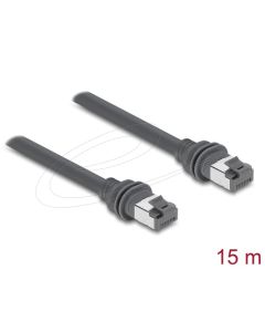 Delock Spojovací kabel RJ45 Cat.6 kompatibilní se Starlink Gen3 – 15 m, šedý