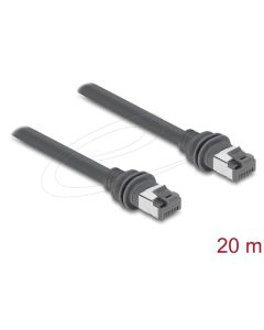 Delock Spojovací kabel RJ45 Cat.6 kompatibilní se Starlink Gen3 – 20 m, šedý