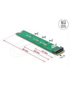 Delock Adaptér ze zástrčky M.2 Key M na slot M.2 Key M - šetřič portů a prodlužování