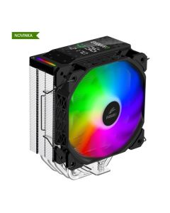 EVOLVEO QuietCool7, CPU chladič s digitálním displejem, 6x heatpipe, černý