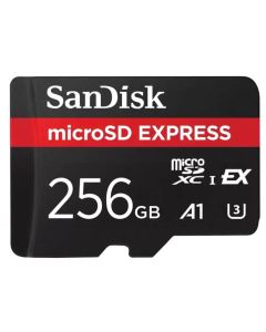SanDisk Express microSD Card, 256GB Up to 880MB/s Read, Up to 650MB/s Write, 210MB/s Sustained Write, U3, C10