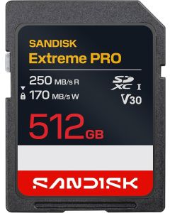 SanDisk Extreme Pro SD UHS-I 512GB SD 250MB/s(R) / 170MB/s(W)