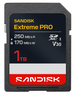 SanDisk Extreme Pro SD UHS-I 1TB SD 250MB/s(R) / 170MB/s(W)