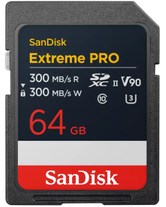SanDisk Extreme PRO, 64GB SD UHS-II (V90)