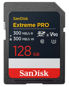 SanDisk Extreme PRO, 128GB SD UHS-II (V90)