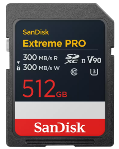 SanDisk Extreme PRO, 512GB SD UHS-II (V90)
