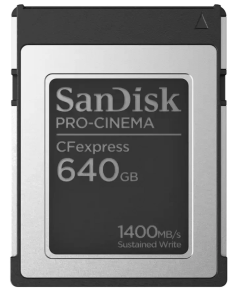 SanDisk PRO-CINEMA CFexpress Type B Card 640GB up to 1700MB/s Read, up to 1500MB/s Write