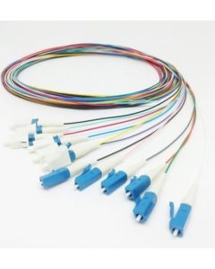 OPTIX LC/UPC Optický pigtail 09/125 2m 12ks barevné 250 i 900um G657A EASY STRIP