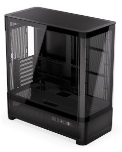 Endorfy Aquarius 8000 Flex, Skříň, E-ATX, 2× USB 3.0, 1× USB-C, panoramatická, zaoblené sklo, černá