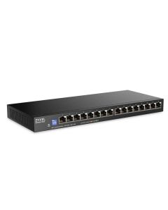 Zyxel GS1100-16ES  Slimline 16 port Gigabit - DIP selector Unmanaged Switch